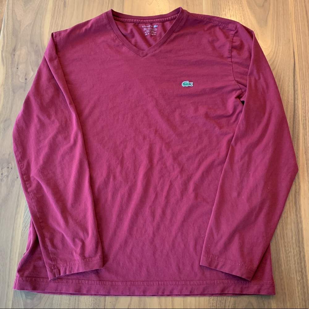 Men’s Lacoste Soft V-Neck Cotton Tee, M